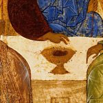Фрагмент иконы Рублева «Троица»