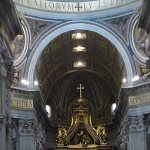 interior of the Cathedral of St. Peter&#39;s in the Vatican 