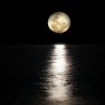 moon over the water surface