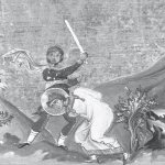 In this photo we see the very moment when, before cutting off his head, a crown of flowers falls on Tryphon’s head, thereby showing that Tryphon has already been saved by God