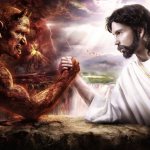Confrontation between God and the Devil