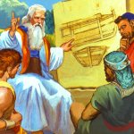 Shem, Ham, Japheth and their father - Noah, one of the antediluvian Old Testament patriarchs, who descended in a direct line from Adam himself