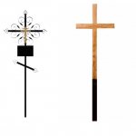 Types of crosses for a grave according to the number of crossbars
